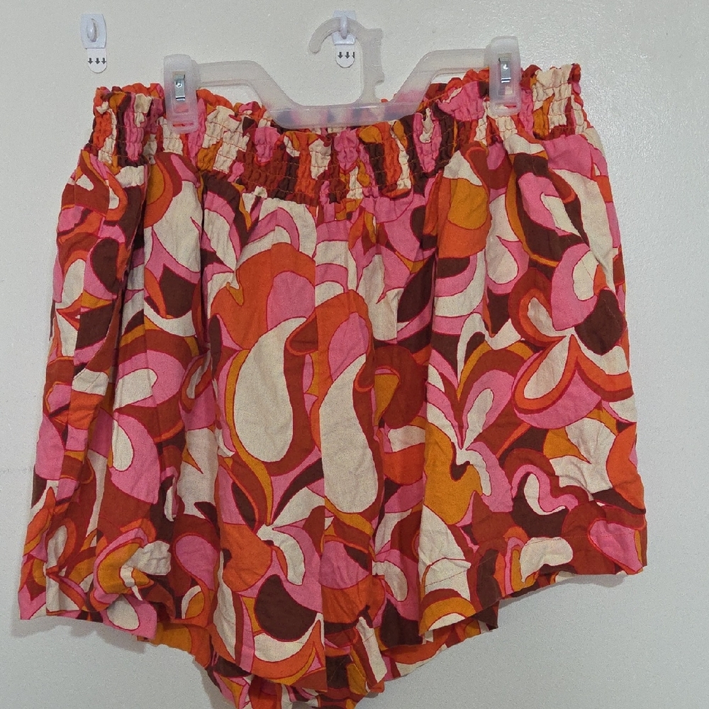 Ava & Viv Pink and Orange Floral Shorts